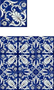 piastrella maiolica capuana blu